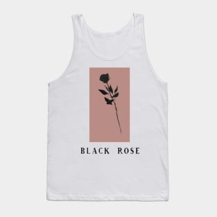 Black rose Tank Top